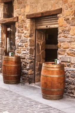 eski ev ve binalar getaria, İspanya, Avrupa'nın görünümü