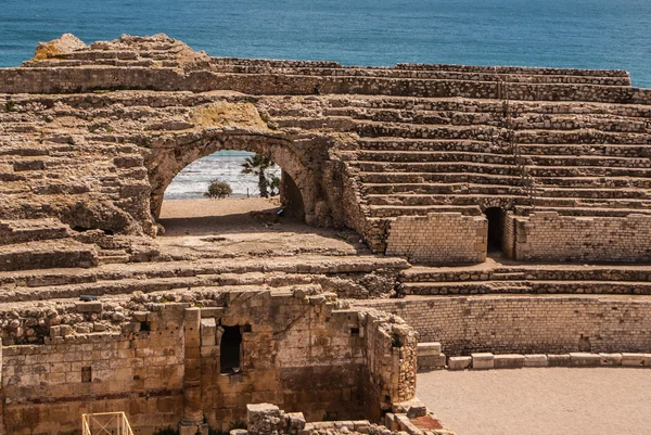 Una vista del anfiteatro romano en Tarragona, España — Foto de Stock