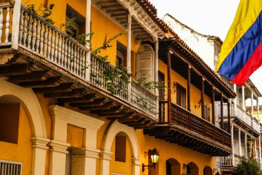 İspanyol sömürge ev. Cartagena de Indias, Kolombiya'nın caribbea