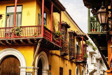 İspanyol sömürge ev. Cartagena de Indias, Kolombiya'nın caribbea