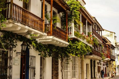 İspanyol sömürge ev. Cartagena de Indias, Kolombiya'nın caribbea
