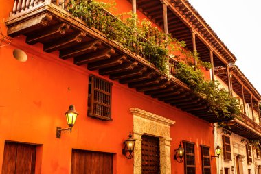 İspanyol sömürge ev. Cartagena de Indias, Kolombiya'nın caribbea
