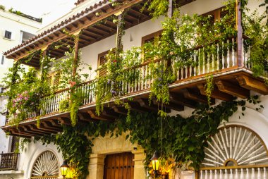 İspanyol sömürge ev. Cartagena de Indias, Kolombiya'nın caribbea