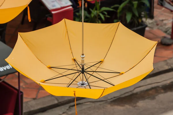 Background colorful umbrella street decoration — Stock Photo, Image