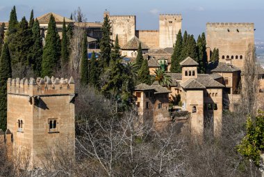 Görünüm ünlü alhambra, granada, İspanya.
