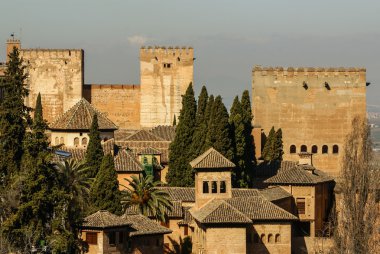 Görünüm ünlü alhambra, granada, İspanya.