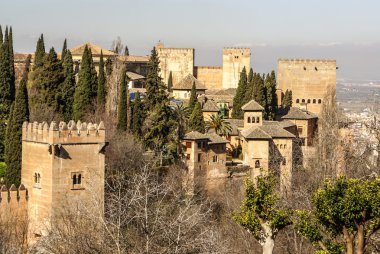 Görünüm ünlü alhambra, granada, İspanya.