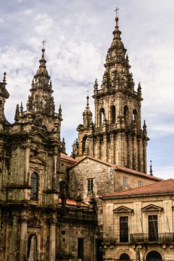 santiago de Compostela Romanesk cephe katedral 