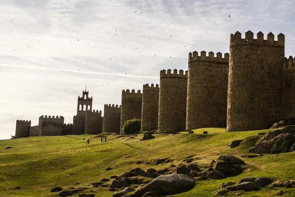 Scenic medieval city walls of Avila, Spain, UNESCO list — Stock Photo, Image