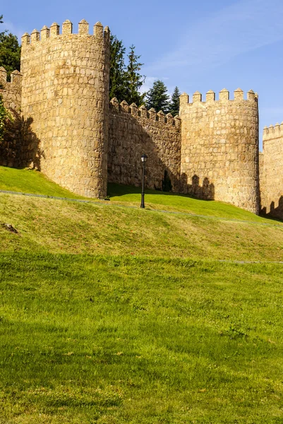 Mura medievali panoramiche di Avila, Spagna, elenco UNESCO — Foto Stock