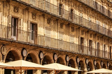 Plaza mayor, salamanca, İspanya.