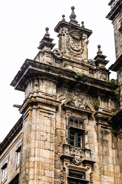 サンティアゴ ・ デ ・ コンポステーラ ロマネスク様式のファサードの大聖堂 — ストック写真