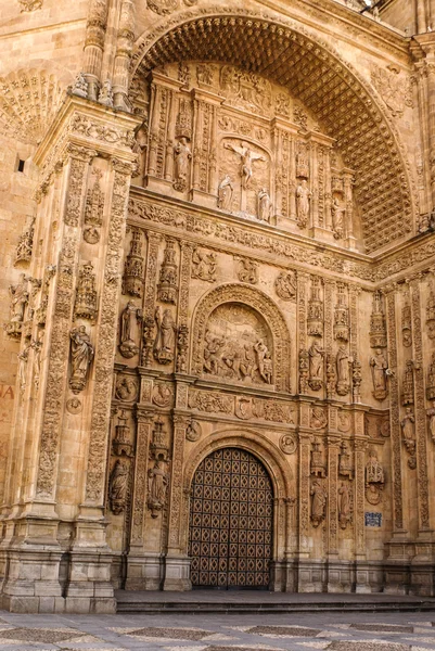 Spanje. toegangspoort tot de nieuwe kathedraal in salamanca. — Stockfoto