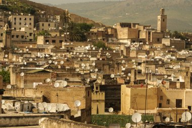 fez medina (eski şehir fes), Fas görünümünü