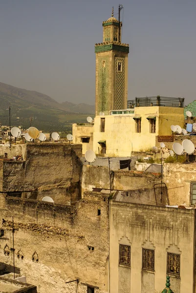 Kairaouine mosque minaret at Fez, Morocco — Stock Photo, Image