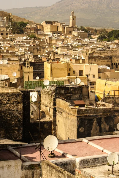 Vista de Fez medina (Cidade Velha de Fes), Marrocos — Fotografia de Stock
