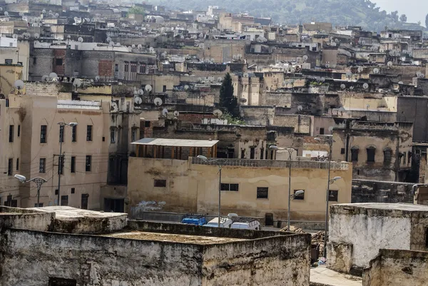 Fez medina (eski şehir fes), Fas görünümünü — Stok fotoğraf