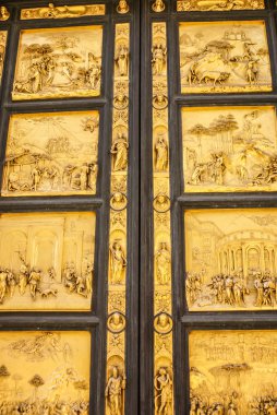 Detail of the Doors of Paradise in Battistero di San Giovanni clipart