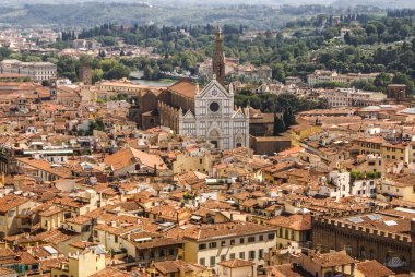 Top campanile görünümünden giotto flore tarihsel ortasına