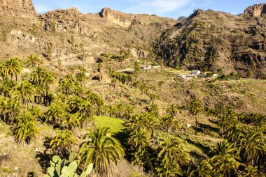 güzel dağ scape panorama içinde gran canaria, İspanya