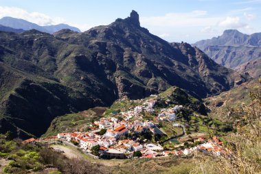 View of Roque Nublo Gran Canaria in the Canary Islands clipart