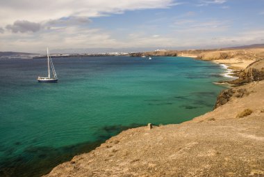 Lanzarote papagayo turkuaz beach ve ajaches Kanarya Adaları