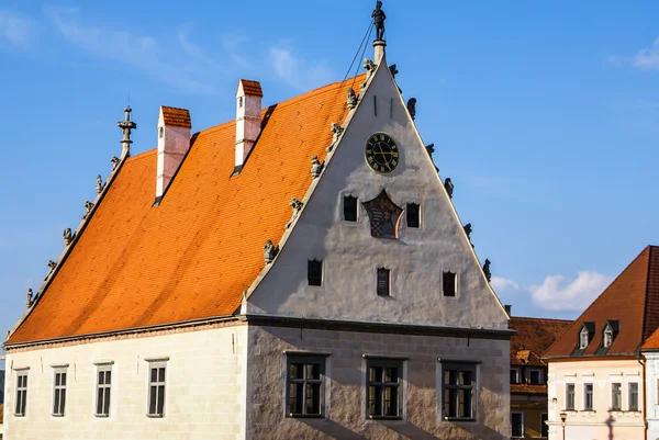 Town Square of Slovakian Bardejov — Stock Photo, Image