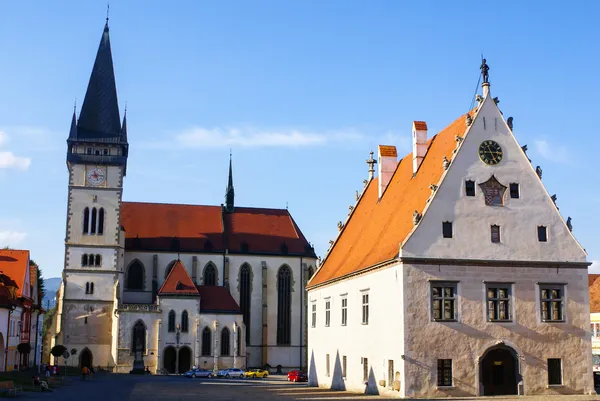 Town Square of Slovakian Bardejov — Stock Photo, Image