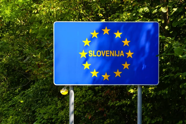EU signs series - Slovenia, photo realistic, isolated on white — Stock Photo, Image