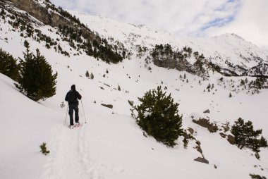 Kayak, kış, kayakçı Kayak kaçak, pyrenees dağ