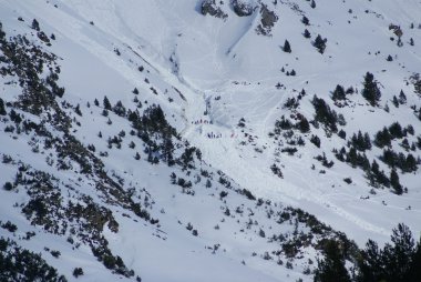 Small avalanche bottom view, torla Resort,Spain clipart