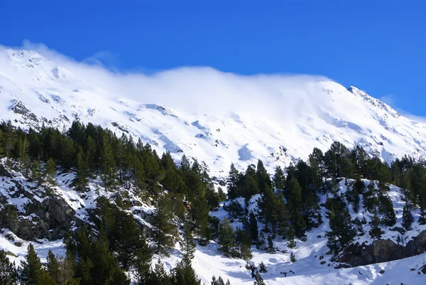 Panoramic view, south side, of massif of Maladeta in the Pyrenee — Stock Photo, Image