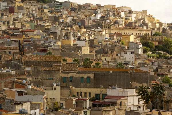 Calatafimi uitzicht op de stad, sicilia, Italië — Stockfoto
