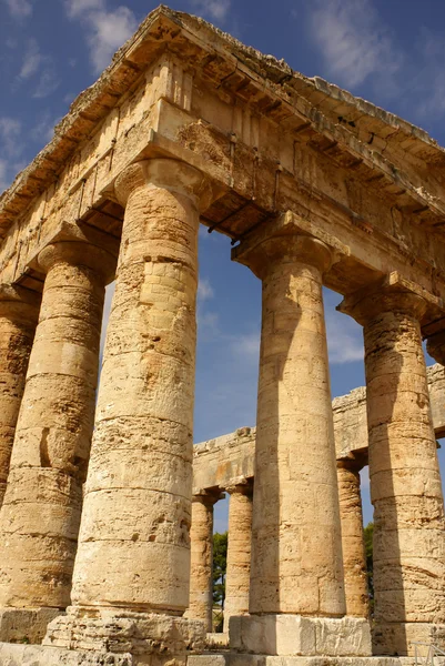 Segesta archeologická lokalita starověké Řecko vrtáky Sicílie ital — Stock fotografie