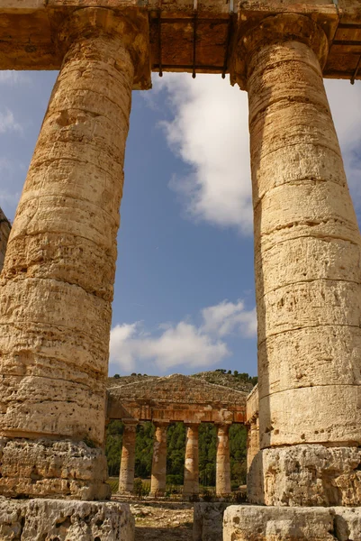 Segesta archaeological site of ancient greece drills Sicily Ital — Stock Photo, Image