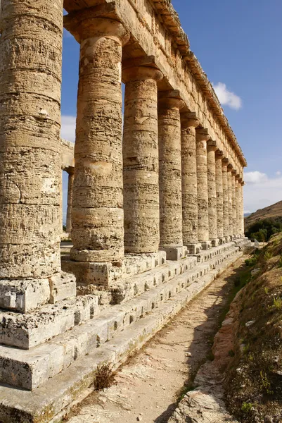 Segesta sítio arqueológico da Grécia antiga brocas Sicília Ital — Fotografia de Stock