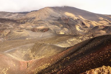 Etna yanardağı kraterler Sicilya, İtalya