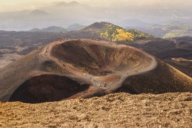 Etna yanardağı kraterler Sicilya, İtalya