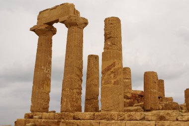 concordia, tapınaklar, agrigento, s vadi Tapınağı kalıntıları