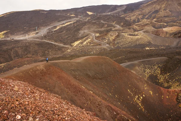 Vedere a peisajului vulcanic din jurul Muntelui Etna — Fotografie, imagine de stoc