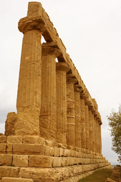 Ruiny chrámu Concordia, volejbalové chrámů, agrigento, s — Stock fotografie