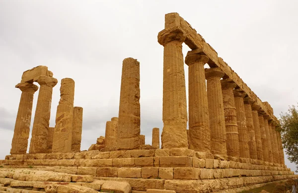 Ruiny chrámu Concordia, volejbalové chrámů, agrigento, s — Stock fotografie