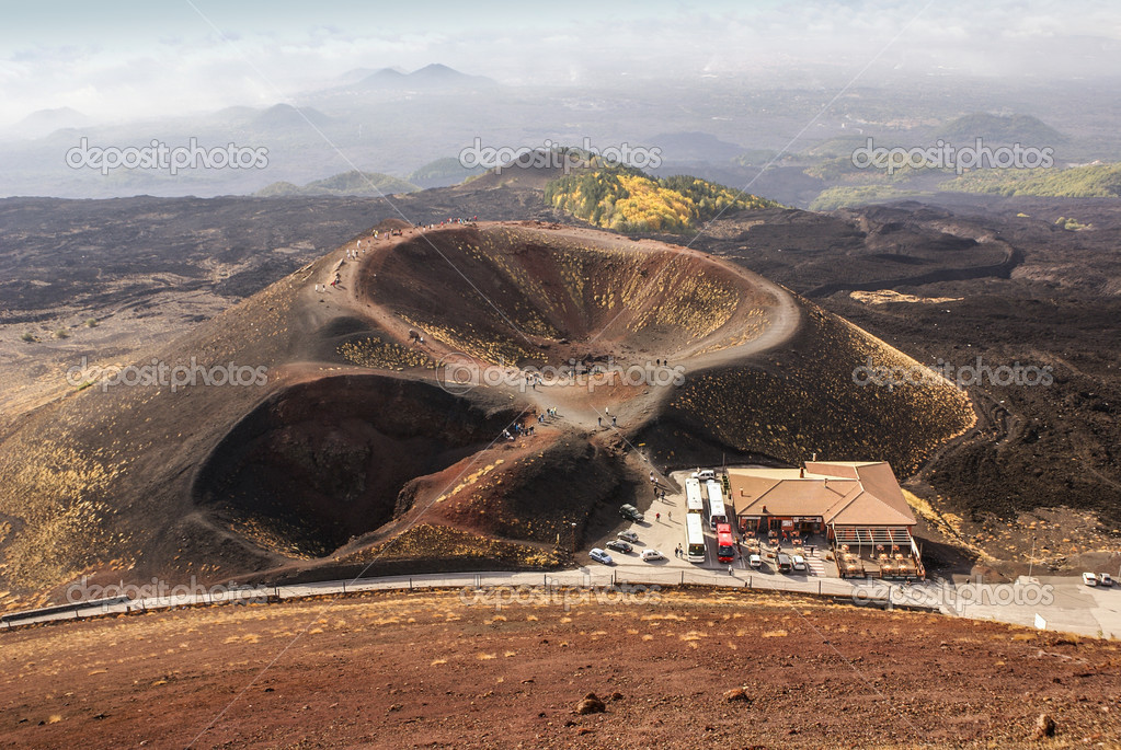 Etna volcano craters in Sicily, Italy — Stock Photo © perszing1982 43625521