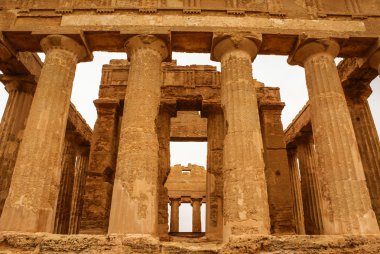 concordia, tapınaklar, agrigento, s vadi Tapınağı kalıntıları