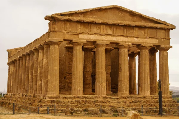 As ruínas do Templo de Concordia, Valey de templos, Agrigento, S — Fotografia de Stock