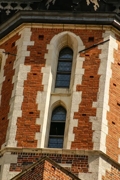 St mary Kilisesi Krakow Polonya pazarında — Stok fotoğraf