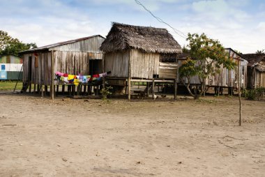 Peru, Perulu amazonas manzara. Fotoğraf mevcut tipik ind