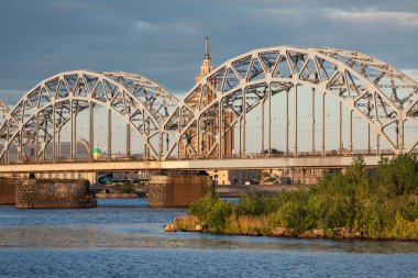 Letonya, riga. Milli Kütüphane ve demiryolu b Üstten Görünüm