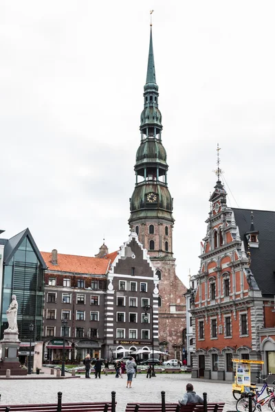 Riga - Letonya'nın başkenti. eski şehir, siyah nokta house"" — Stok fotoğraf