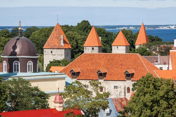 Vista da cidade velha (Tallinn, Estonia ) — Fotografia de Stock